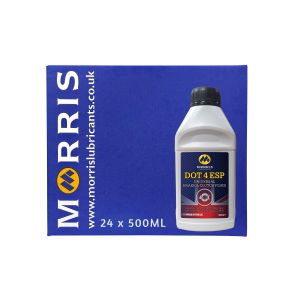 Box of 24 x 500ml Morris DOT 4 ESP Brake Fluid
