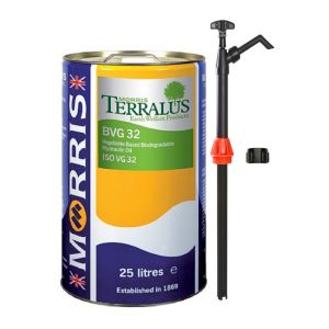 25 Litres Terralus BVG 32 Biodegradable Hydraulic Oil & Pump