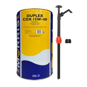 25 Litres Morris Duplex CDX 15w-40 Engine Oil & Pump