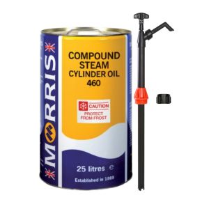 25 Litres Morris Compound Steam Cylinder Oil 460 & Pump