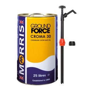 25 Litres Morris Groundforce Croma 30 Chain Saw Oil & Pump