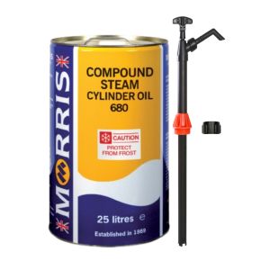 25 Litres Morris Compound Steam Cylinder Oil 680 & Pump