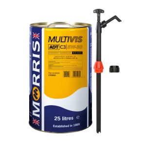 25 Litres Morris Multivis ADT C3 5W-30 & Pump