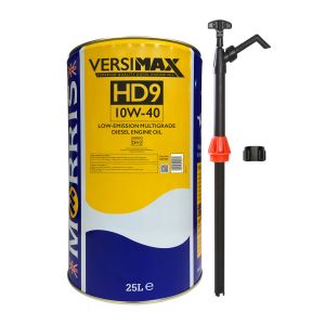 25 Litres Morris Versimax HD9 10W-40 & Pump
