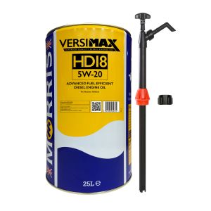 25 Litres Morris Morris Versimax HD18 5W-20 Diesel Engine Oil & Pump